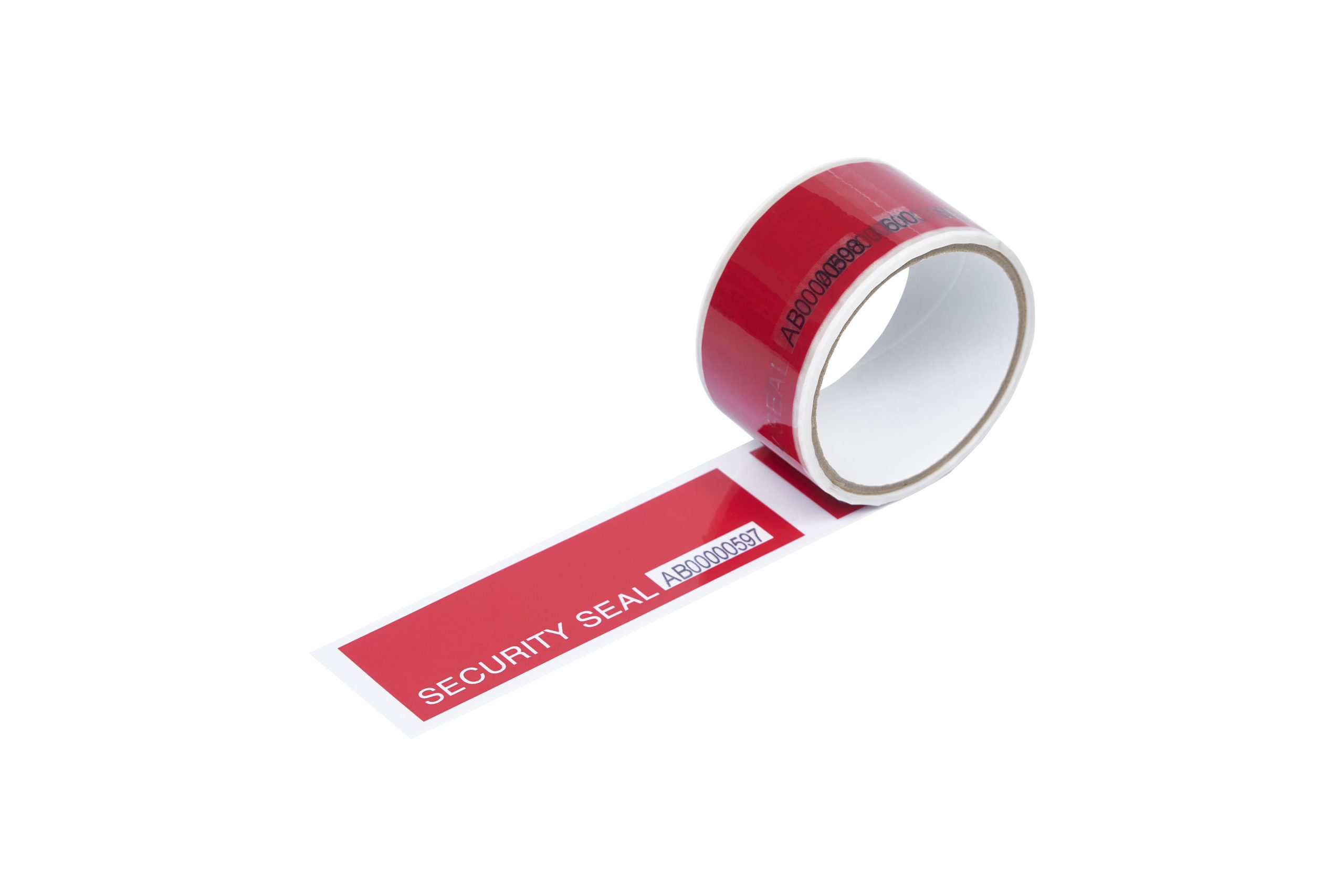 Serial Number Security Tape, Red