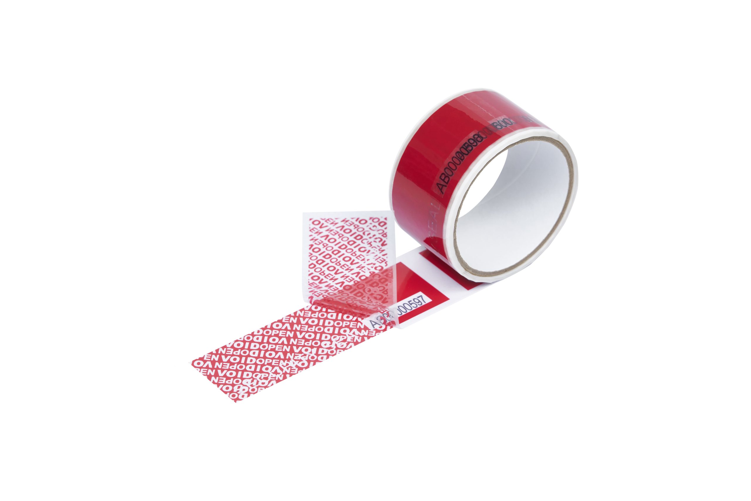 Serial Number Security Tape, Red
