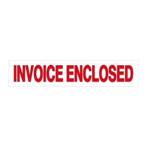 PrePrinted Tape, "INVOICE ENCLOSED" (2" x 2 mil x 110yd)