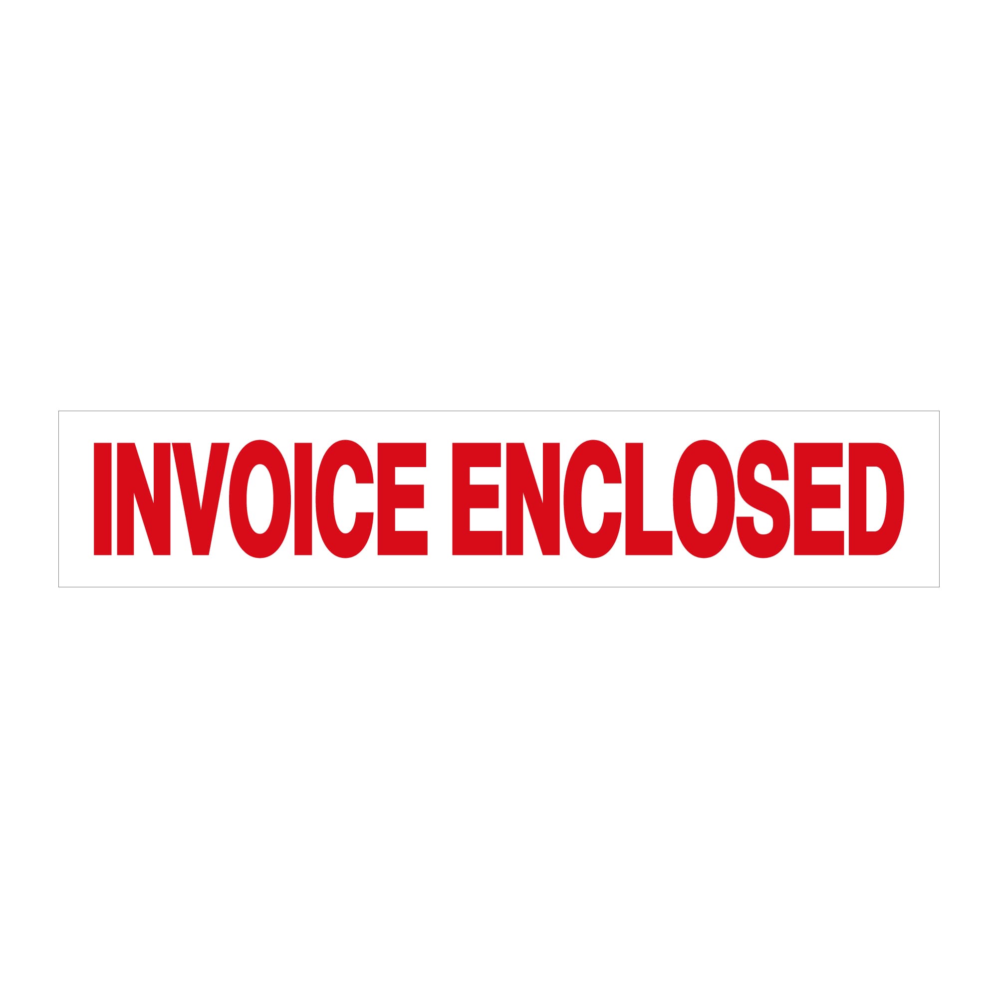 PrePrinted Tape, "INVOICE ENCLOSED" (2" x 2 mil x 110yd)