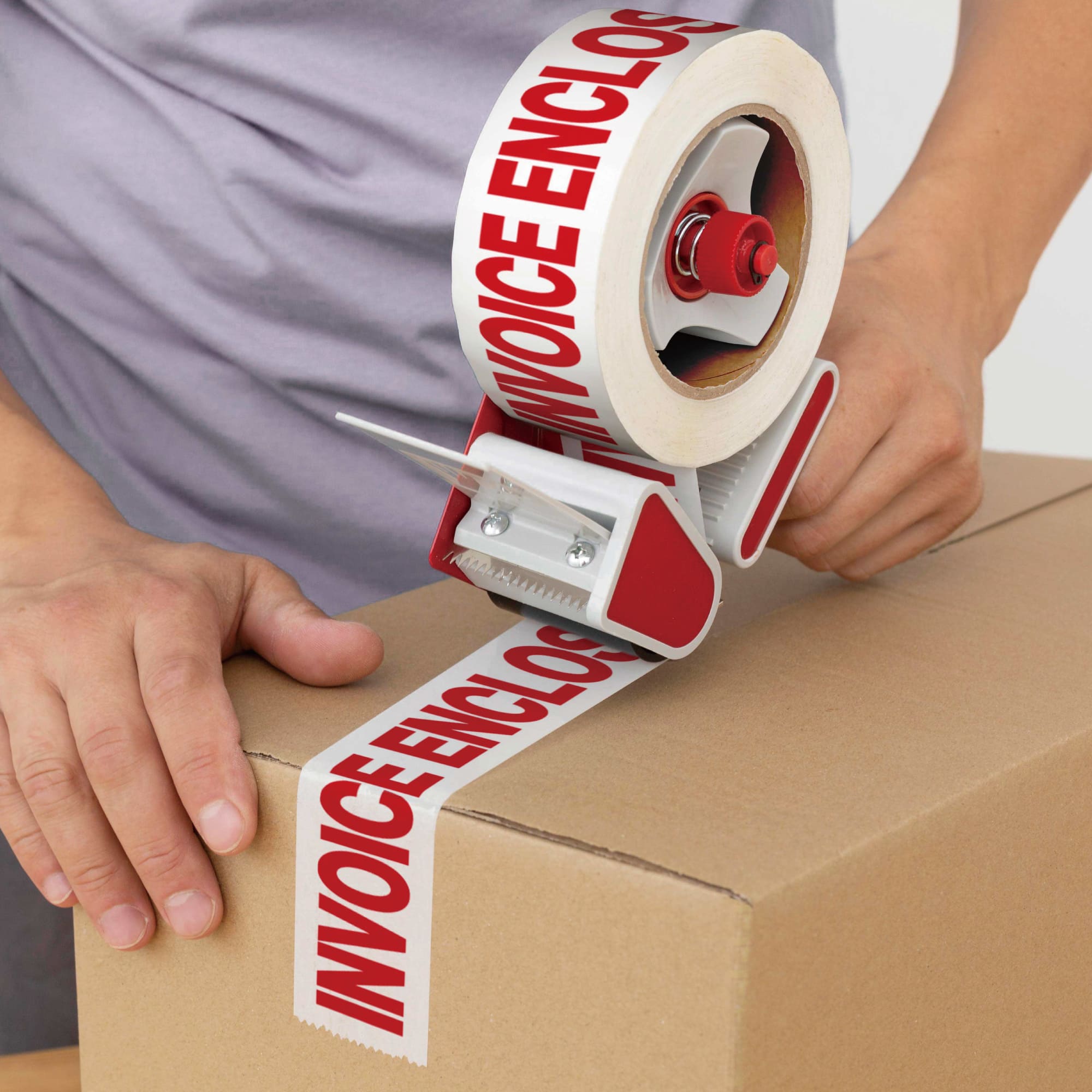 PrePrinted Tape, "INVOICE ENCLOSED" (2" x 2 mil x 110yd)