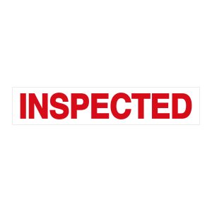 PrePrinted Tape, "INSPECTED" (2" x 2 mil x 110yd)