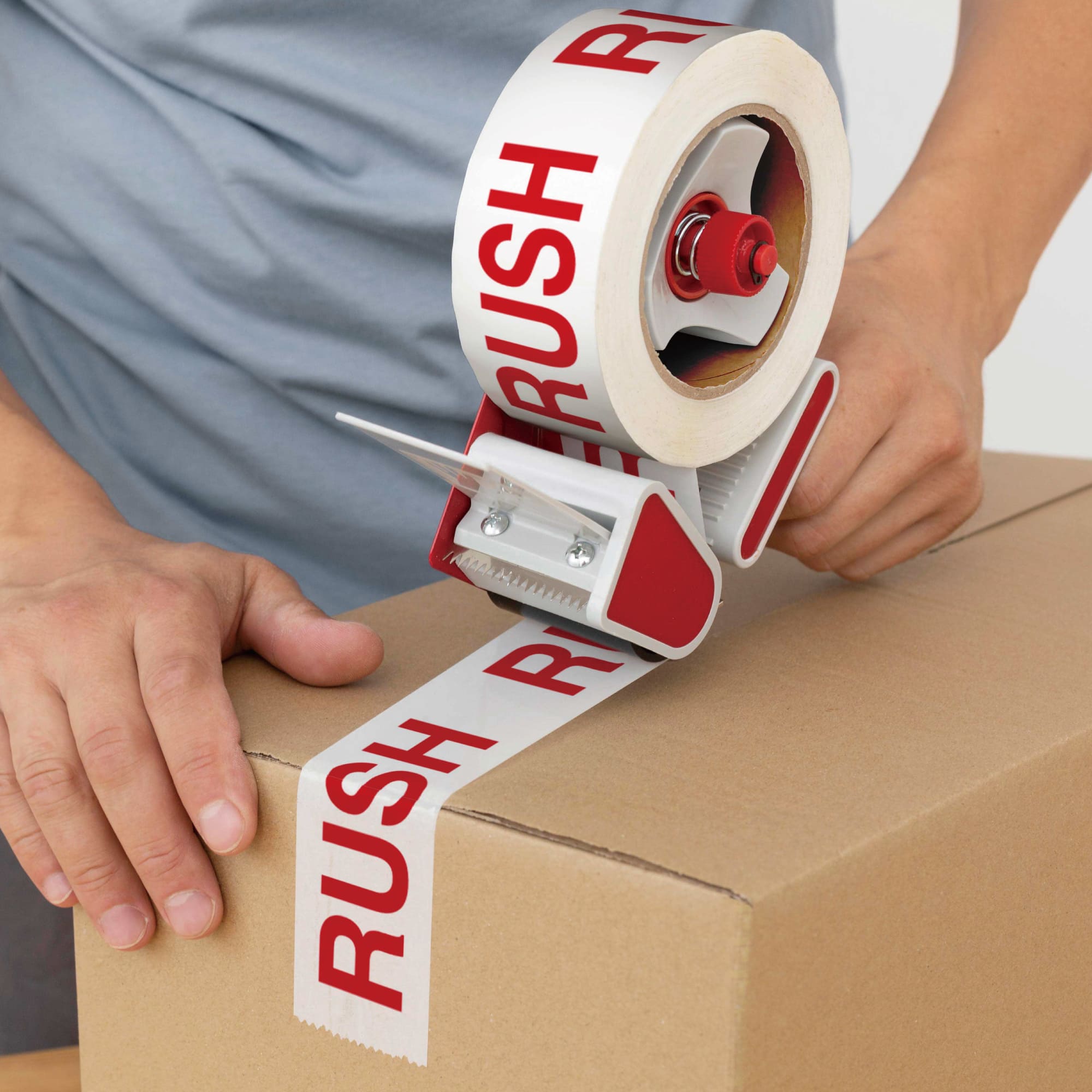 PrePrinted Tape, "RUSH" (2" x 2 mil x 110yd)
